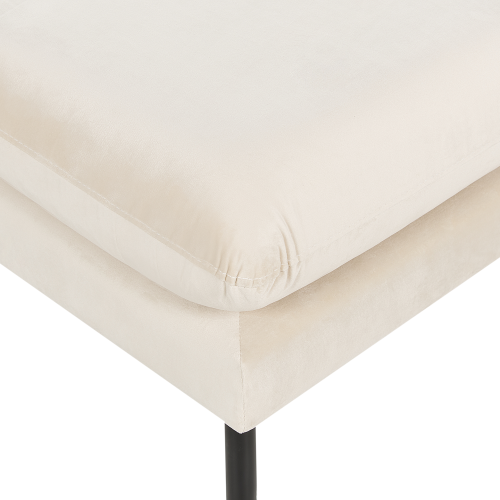 Beliani Ottoman VINTERBRO Velvet Light Beige 2