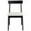 Beliani Set of 2 Dining Chairs ISLE Wood Black/ Beige 6