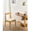 Beliani Set of 2 Dining Chairs ISLE Wood Light Brown/ Beige 2