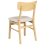 Beliani Set of 2 Dining Chairs ANOKA Wood Light Brown/Beige 6