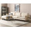 Beliani Corner Sofa 4 Seater VINTERBRO Velvet Light Beige Right Hand 4