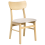 Beliani Set of 2 Dining Chairs ANOKA Wood Light Brown/Beige 4
