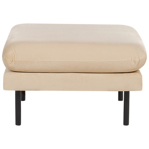 Beliani Ottoman VINTERBRO Velvet Beige 1