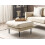 Beliani Ottoman VINTERBRO Velvet Light Beige 2