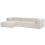 Beliani Corner Sofa 3 Seater VERNON Fabric Light Beige Right Hand 4