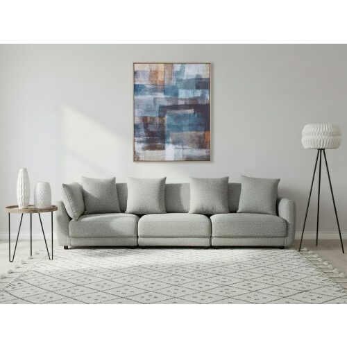 Beliani Sofa 3 Seater SIGTUNA Fabric Light Grey 1