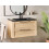 Beliani Vanity Unit with Basin 80 cm Light Brown TARIJA 2