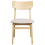 Beliani Set of 2 Dining Chairs ANOKA Wood Light Brown/Beige 5