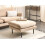 Beliani Ottoman VINTERBRO Velvet Beige 2