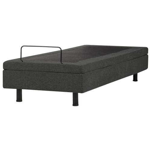 Beliani Adjustable Bed without Headboard Fabric CASTELLAN 80 x 200 cm (EU Small Single) Dark Grey 1