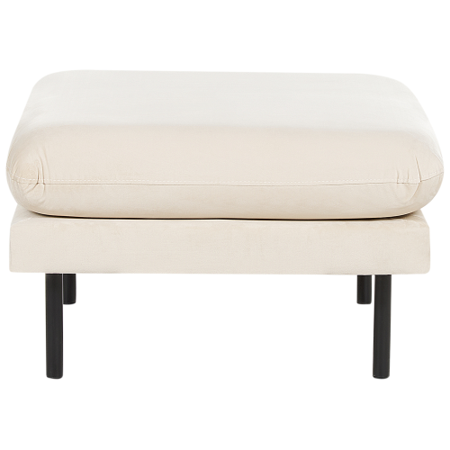 Beliani Ottoman VINTERBRO Velvet Light Beige 1