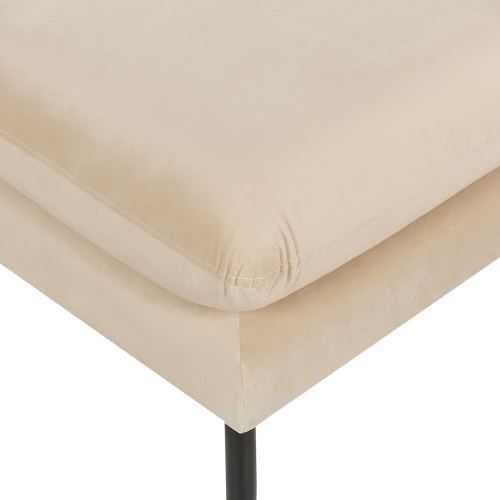 Beliani Ottoman VINTERBRO Velvet Beige 2