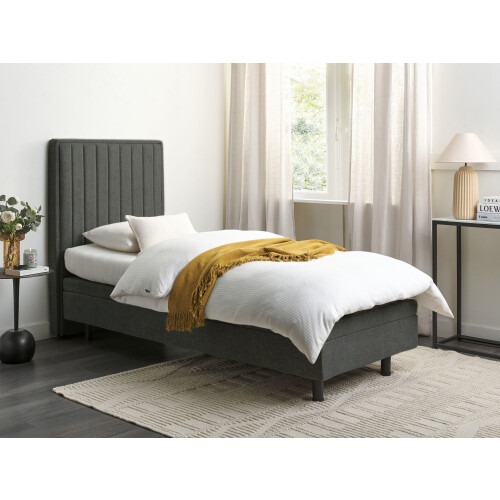 Beliani Adjustable Bed Fabric CASTELLAN 80 x 200 cm (EU Small Single) Dark Grey 1