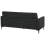 Beliani Sofa 3 Seater FENES Fabric Black 5