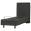 Beliani Adjustable Bed Fabric CASTELLAN 80 x 200 cm (EU Small Single) Dark Grey 4