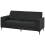 Beliani Sofa 3 Seater FENES Fabric Black 4