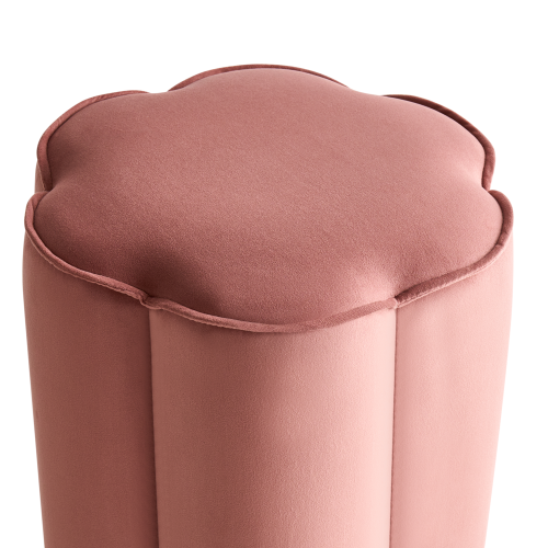 Beliani Pouffe TAPPEN Velvet Pink 1