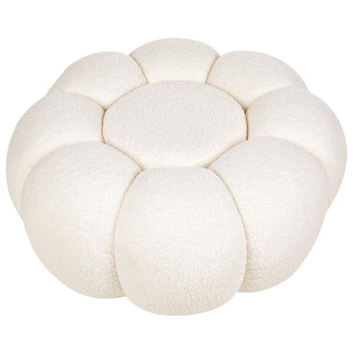 Beliani Pouffe BEAUFORT Boucle Off-White 2
