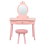 Beliani Kids Vanity Table with Stool MARGIE Pink 5