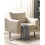 Beliani Armchair VINTERBRO Velvet Light Beige 2