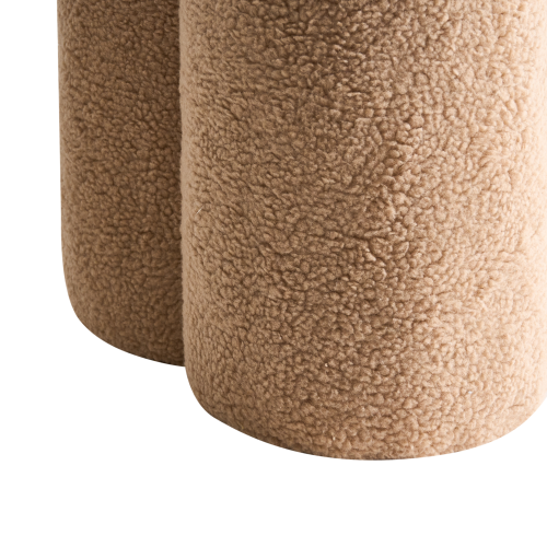 Beliani Pouffe CARRINGTON Boucle Beige 1