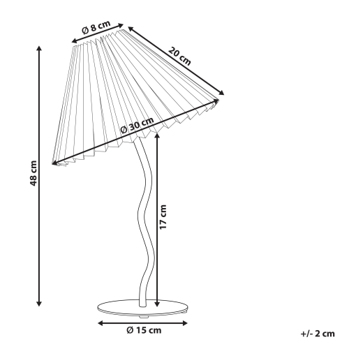 Beliani Table Lamp ALWERO Metal Orange 2