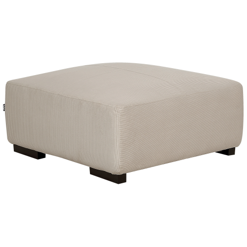 Beliani Ottoman LUNGO Corduroy Beige 1