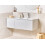 Beliani Wall Mounted Vanity Unit with Basin COROICO Light Grey 2