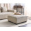 Beliani Ottoman LUNGO Corduroy Beige 2