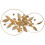 Beliani Wall Decor Leaf DYSPROSIUM 61 cm Metal Gold 4