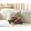 Beliani Throw Cushion GLADIOLUS 172 x 14 cm Boucle Brown Solid 2
