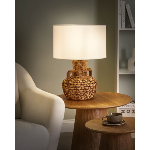 Beliani Table Lamp RENARD Paper Rope Natural 1