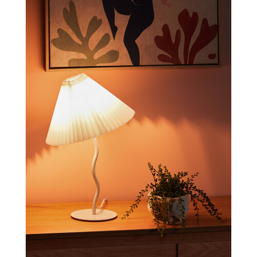 Beliani Table Lamp ALWERO Metal White 1