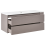 Beliani Wall Mounted Vanity Unit with Basin MANCORA Taupe 4