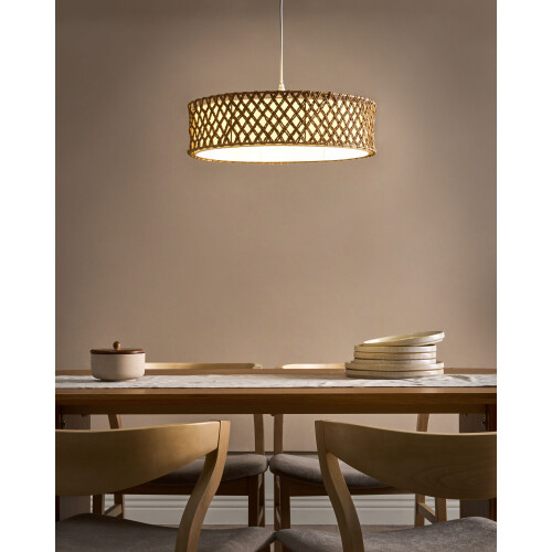 Beliani Pendant Lamp BLONDIN Paper Rope Natural 1