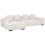 Beliani Corner Sofa 4 Seater LUNGO Corduroy Off-White Right Hand 5