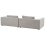 Beliani Sofa 3 Seater LERMON Fabric Light Grey 6