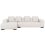 Beliani Corner Sofa 4 Seater LUNGO Corduroy Off-White Right Hand 4