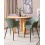 Beliani Set of 2 Dining Chairs ELIM Fabric Dark Green 2