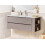 Beliani Wall Mounted Vanity Unit with Basin MANCORA Taupe 2