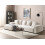 Beliani Corner Sofa 4 Seater LUNGO Corduroy Off-White Right Hand 2
