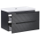 Beliani Wall Mounted Vanity Unit with Basin MAKANA Black 4