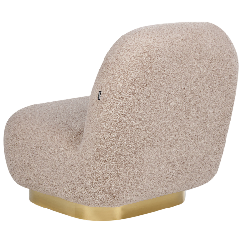 Beliani Armchair LOVIISA Boucle Beige 1