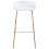 Beliani Set of 4 Bar Chairs VENLO White 5