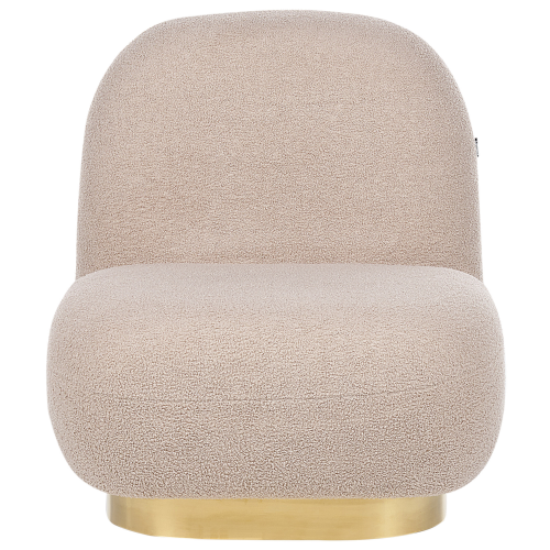 Beliani Armchair LOVIISA Boucle Beige 2