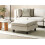 Beliani Ottoman UNSTAD Fabric Light Beige 2