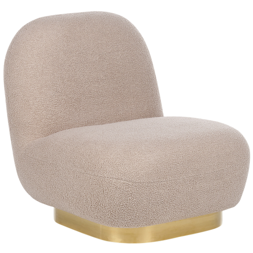 Beliani Armchair LOVIISA Boucle Beige 1