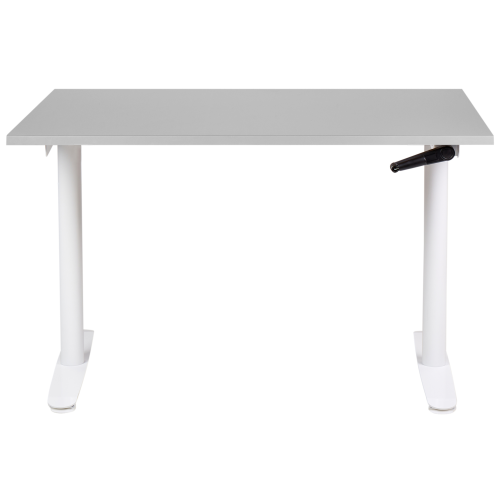 Beliani Manual Adjustable Standing Desk DESTINAS 120 cm 72 cm Grey/ White 1