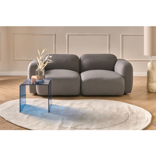 Beliani Sofa 3 Seater AFOSS Fabric Dark Grey 1