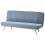 Beliani Sofa Bed 2 Seater KALFAFEL Fabric Blue 4